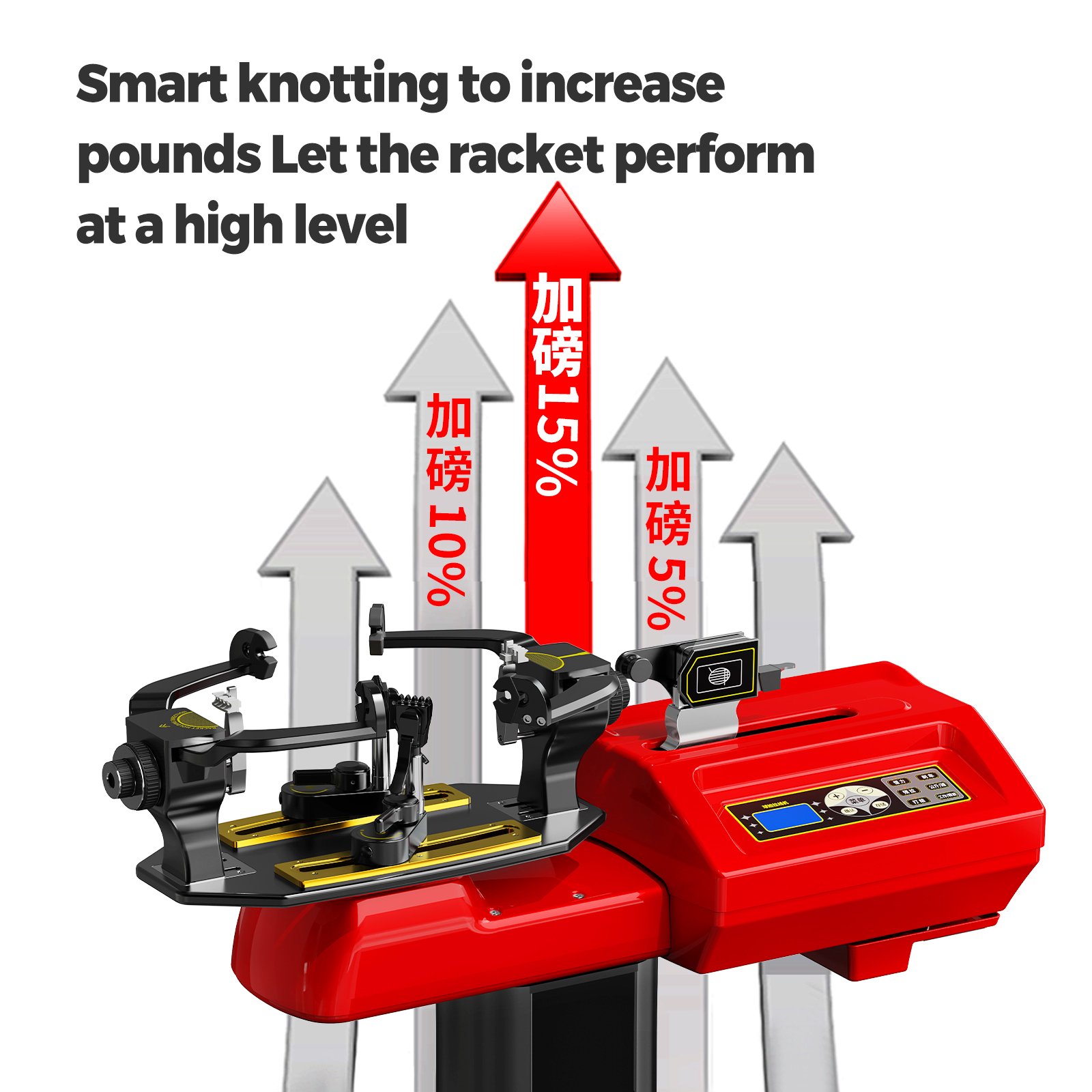 2024 New Arrival Automatic SIBOASI String Machine Adjustable Height Badminton Tennis Racket Stringing Machine S6