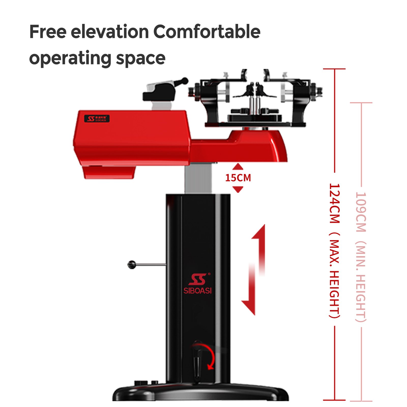 2024 New Arrival Automatic SIBOASI String Machine Adjustable Height Badminton Tennis Racket Stringing Machine S6