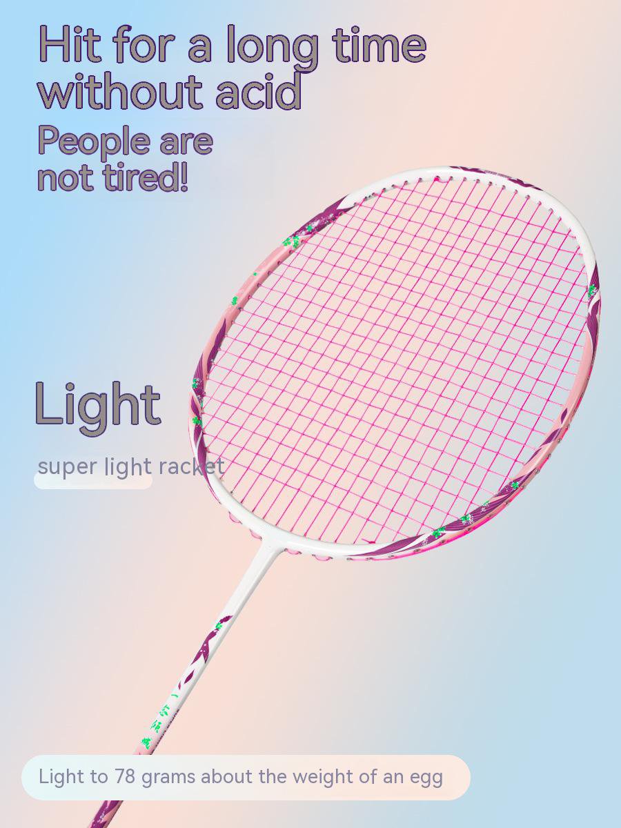 Wholesale Light Weight Training Top Speed Carbon Professional Racket Badminton Carbon Fiber Tension Original Badminton Racket