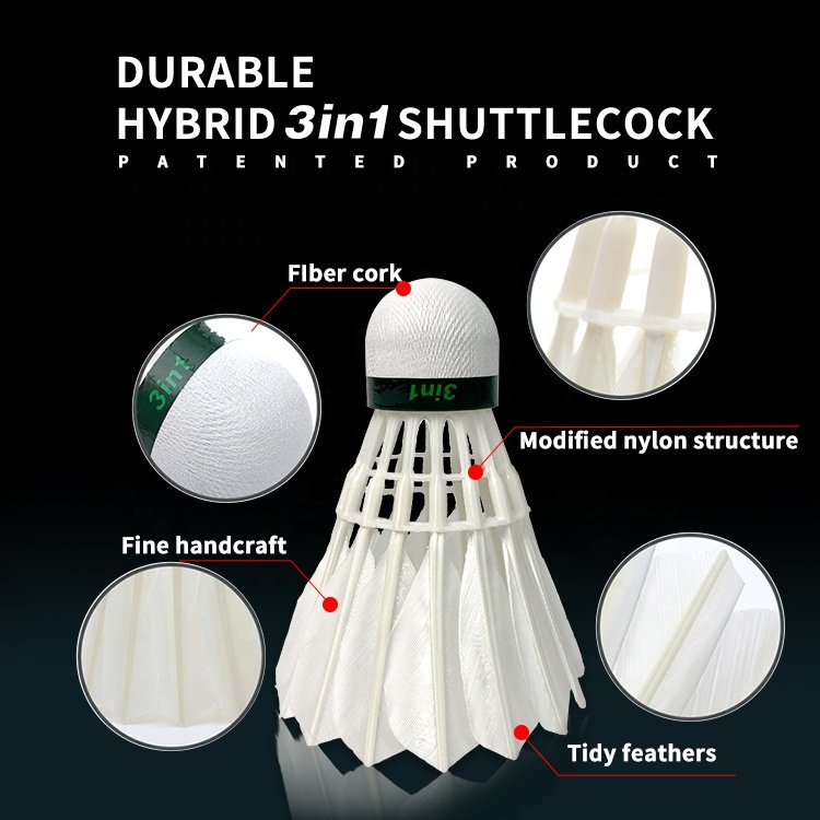 Cheap Badminton Shuttlecock Goose Feather Durable Long-life Feather Shuttlecock Badminton