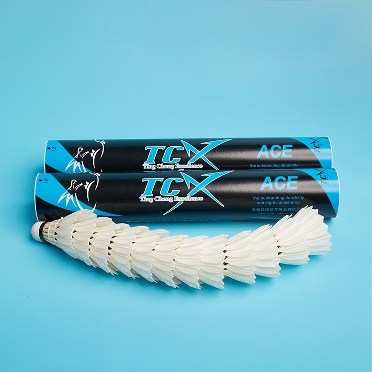 TCX-ACE Wholesale Price Durable & Good Stability High Level Goose Feather Badminton Shuttlecock for Professional Competition