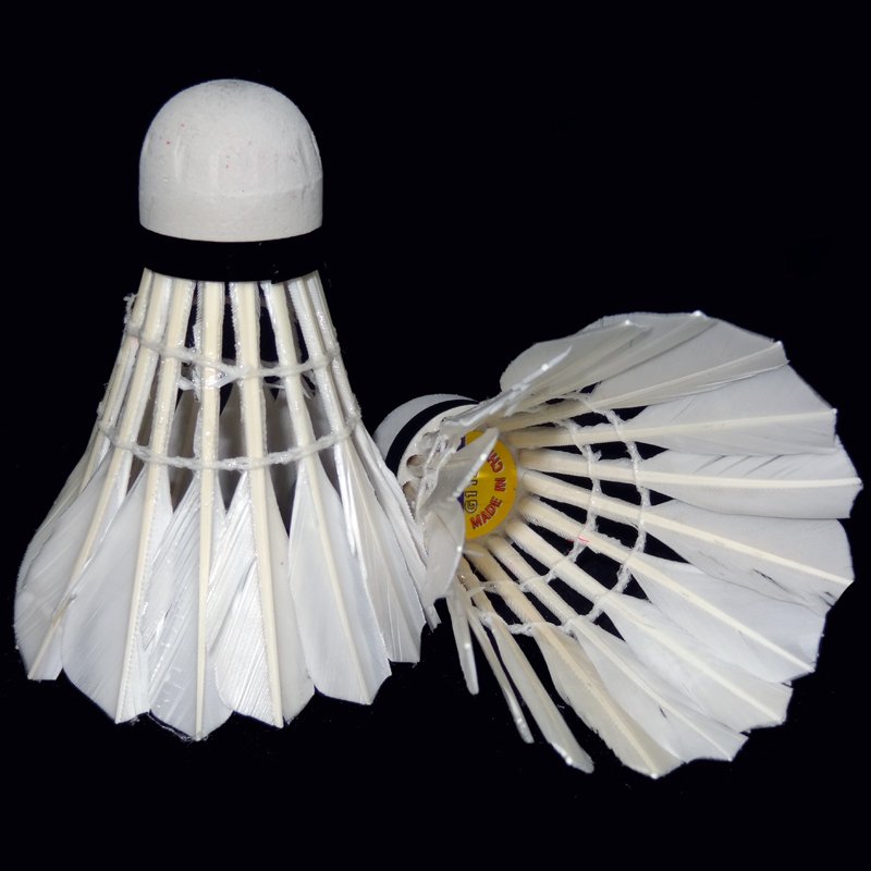 Most durable natural feather badminton shuttlecock Duck Feather Badminton Shuttlecock 12PK Indoor for international tournament