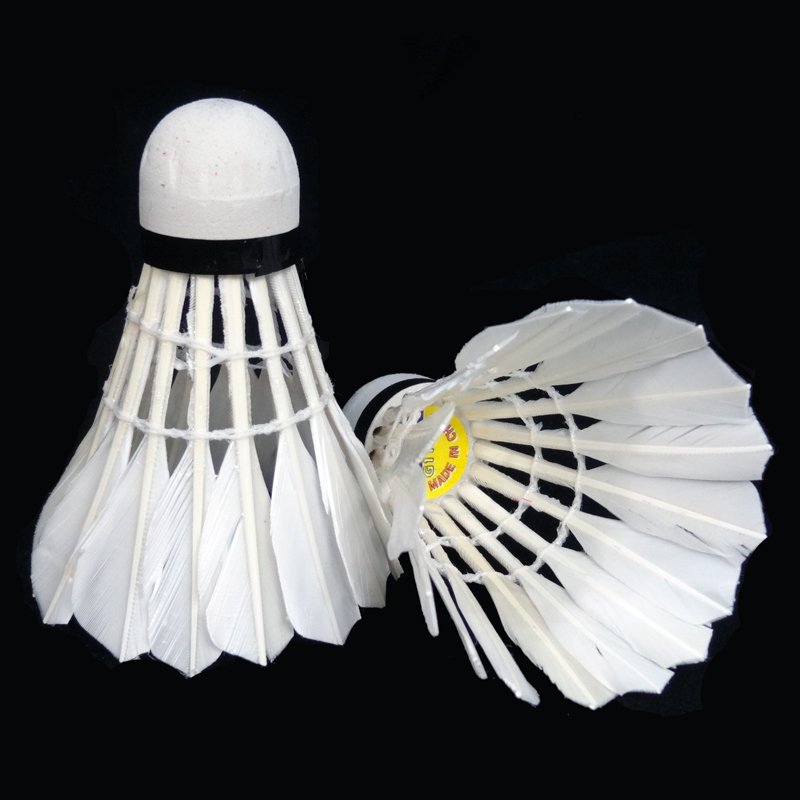 Most durable natural feather badminton shuttlecock Duck Feather Badminton Shuttlecock 12PK Indoor for international tournament