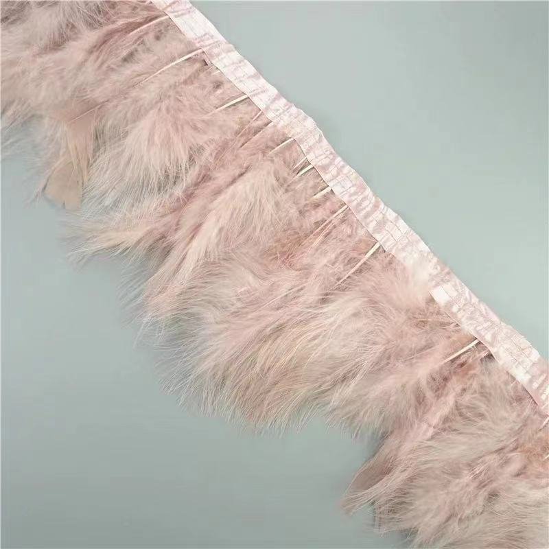 1Meters Turkey Feather Trims For Sewing In Dresses Fringe Clothes Wedding Decoration Needlework Craft Carnival Accessories Plume