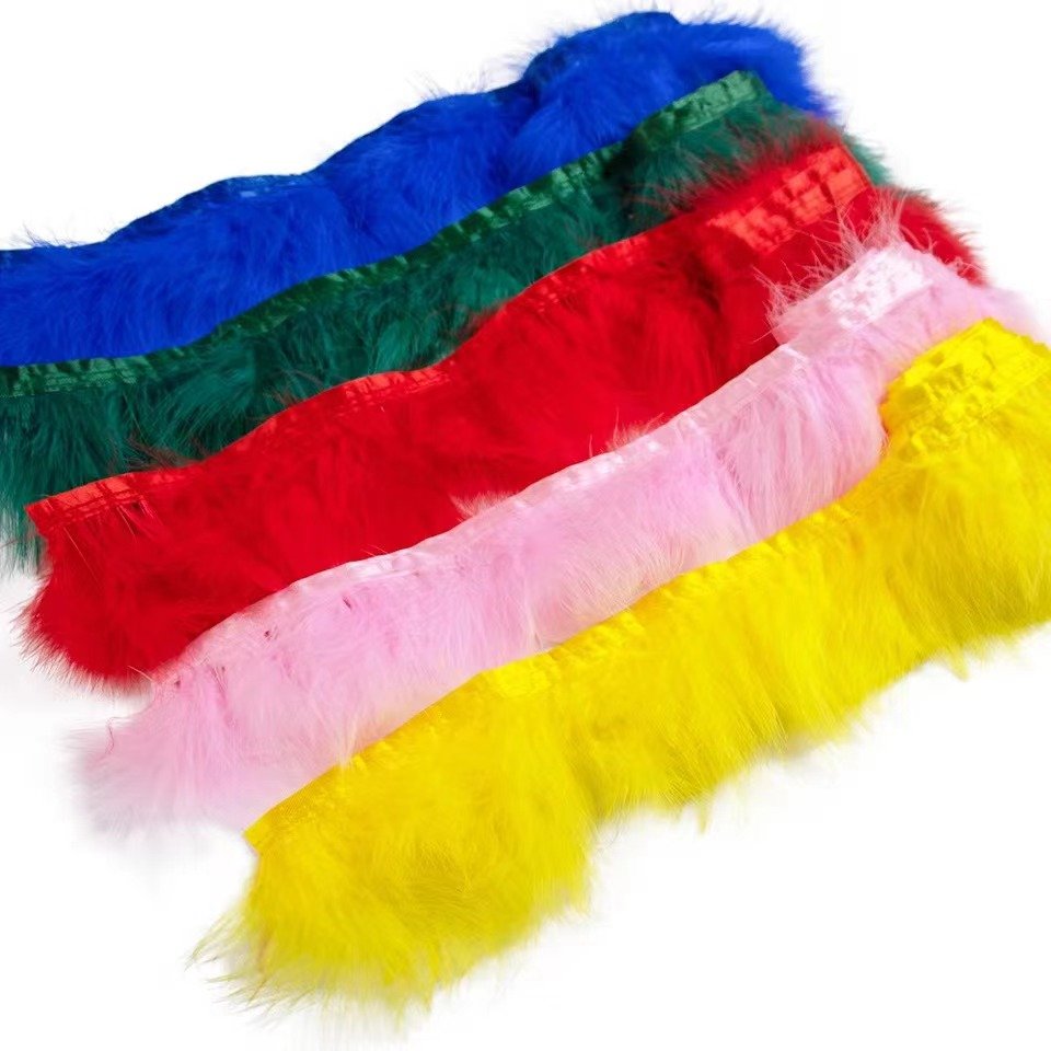 1Meters Turkey Feather Trims For Sewing In Dresses Fringe Clothes Wedding Decoration Needlework Craft Carnival Accessories Plume