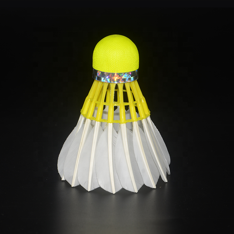 High Quality 3in1 Hybrid Yellow Professional Badminton Goose Feather Shuttlecocks For Training Badmenton Suttlecock