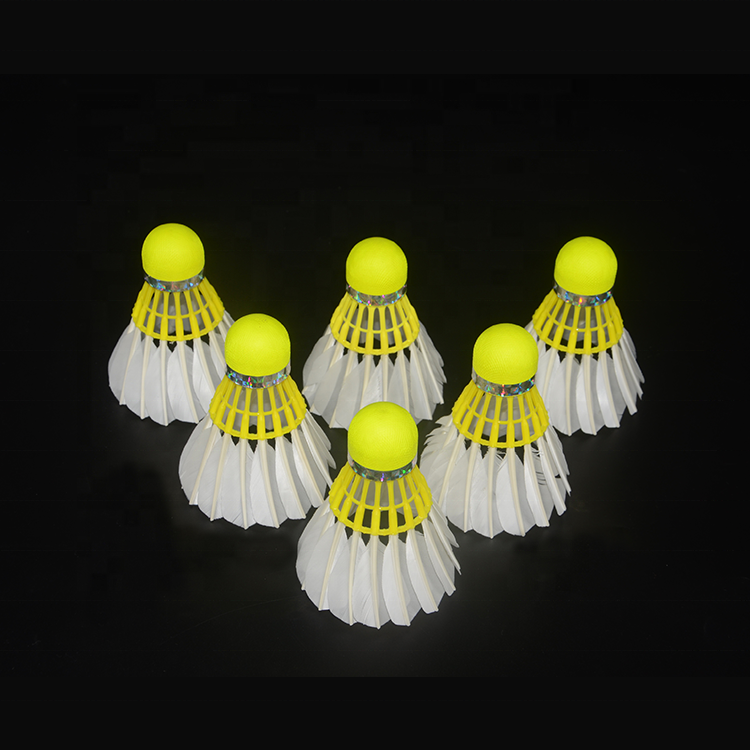 High Quality 3in1 Hybrid Yellow Professional Badminton Goose Feather Shuttlecocks For Training Badmenton Suttlecock