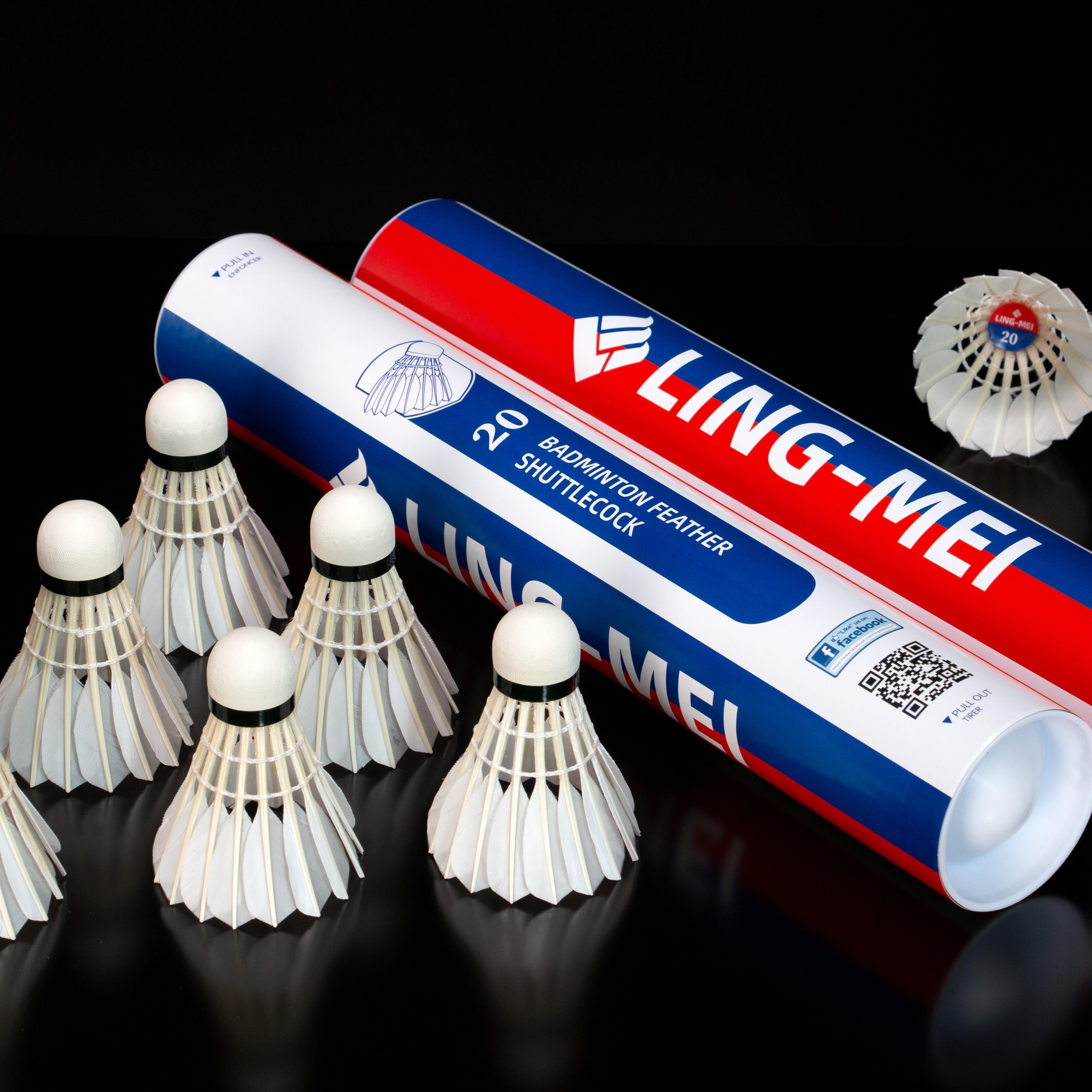 Lingmei 20 Goose Feather Badminton Shuttlecock