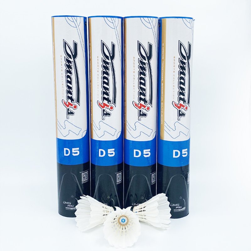Duck Natural Feather Badminton Shuttlecock With Fiber Cock Professional Shuttlecock D5