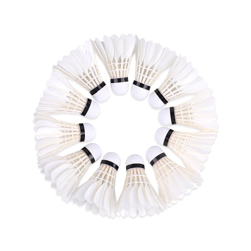 Factory custom provided Badminton Shuttlecocks Birdies,12 Pack Training Badminton Balls with Great Stability for in/out door