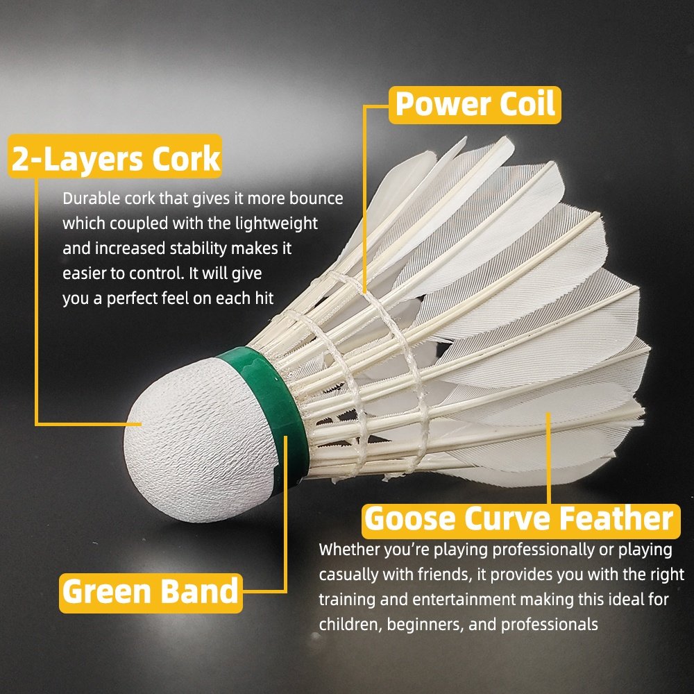High Quality Shuttlecock Badminton Feather Durable Training Shuttlecock Badminton Ball Badminton Shuttle Cock Custom Logo