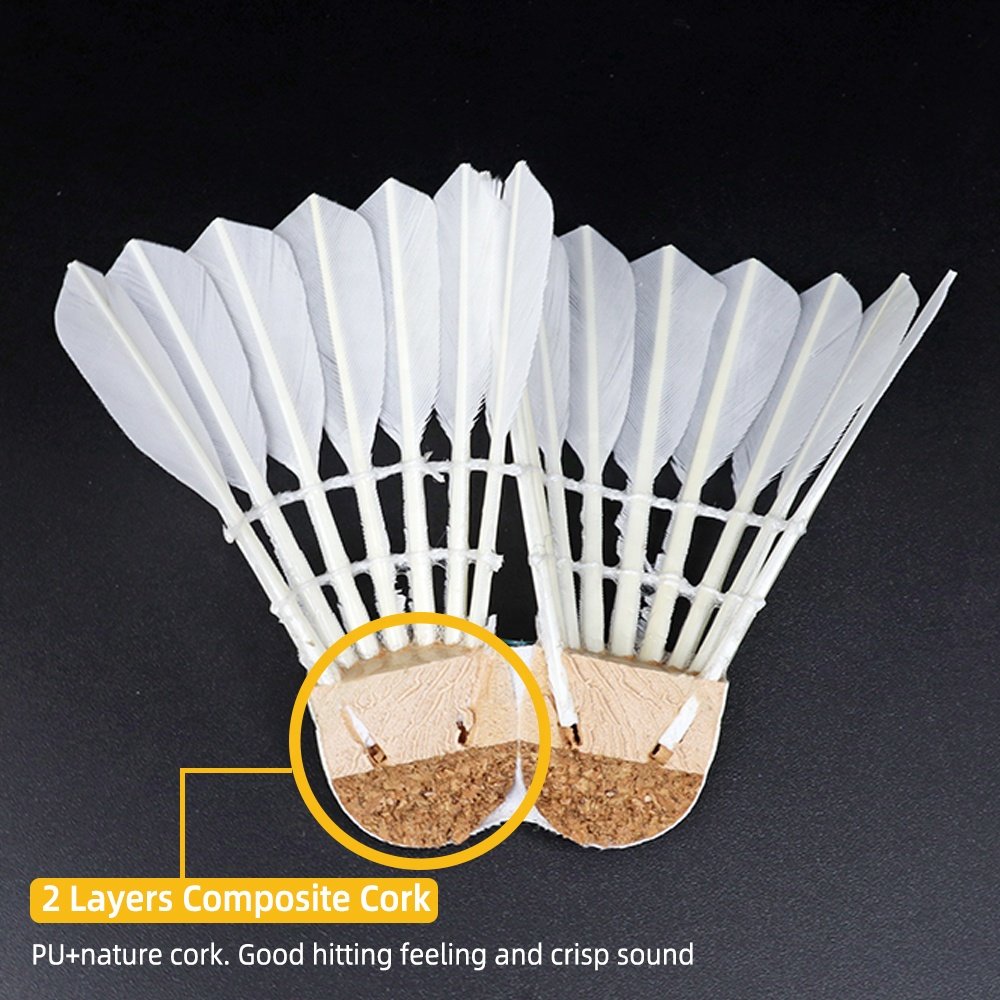 High Quality Shuttlecock Badminton Feather Durable Training Shuttlecock Badminton Ball Badminton Shuttle Cock Custom Logo