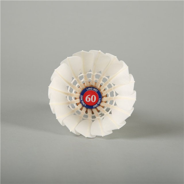 Factory Supply Lingmei 60 Goose Feather Badminton Shuttlecock Ling Mei Shuttlecock