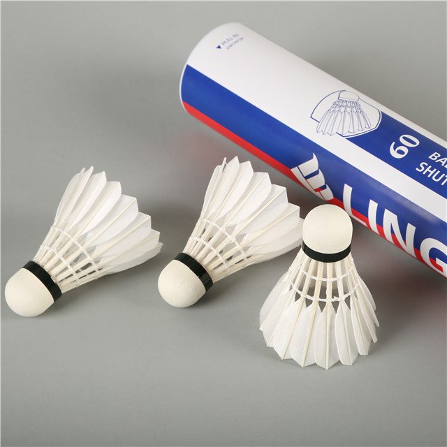 Factory Supply Lingmei 60 Goose Feather Badminton Shuttlecock Ling Mei Shuttlecock