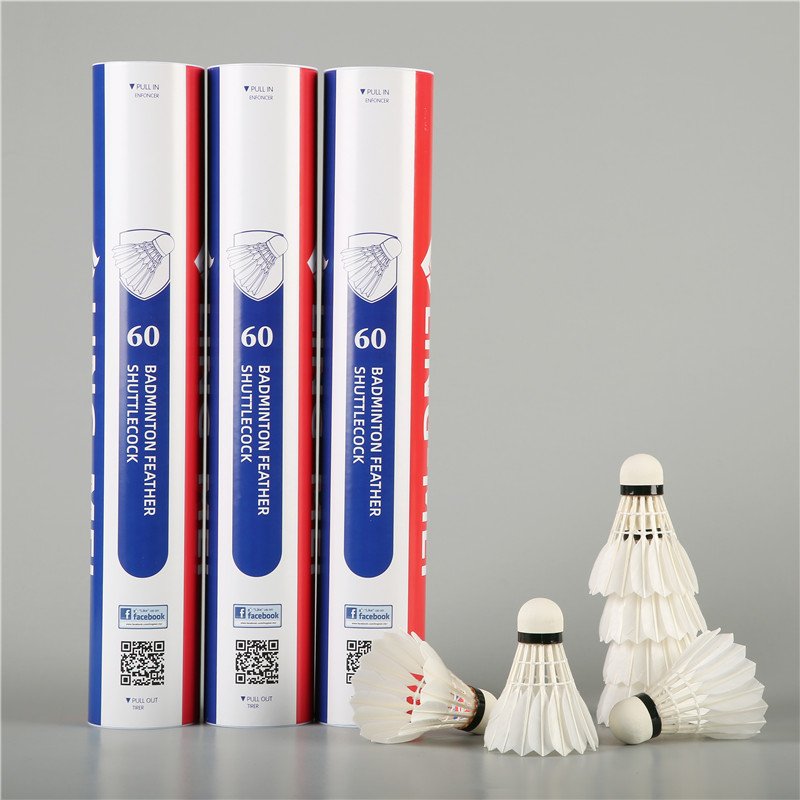 Factory Supply Lingmei 60 Goose Feather Badminton Shuttlecock Ling Mei Shuttlecock