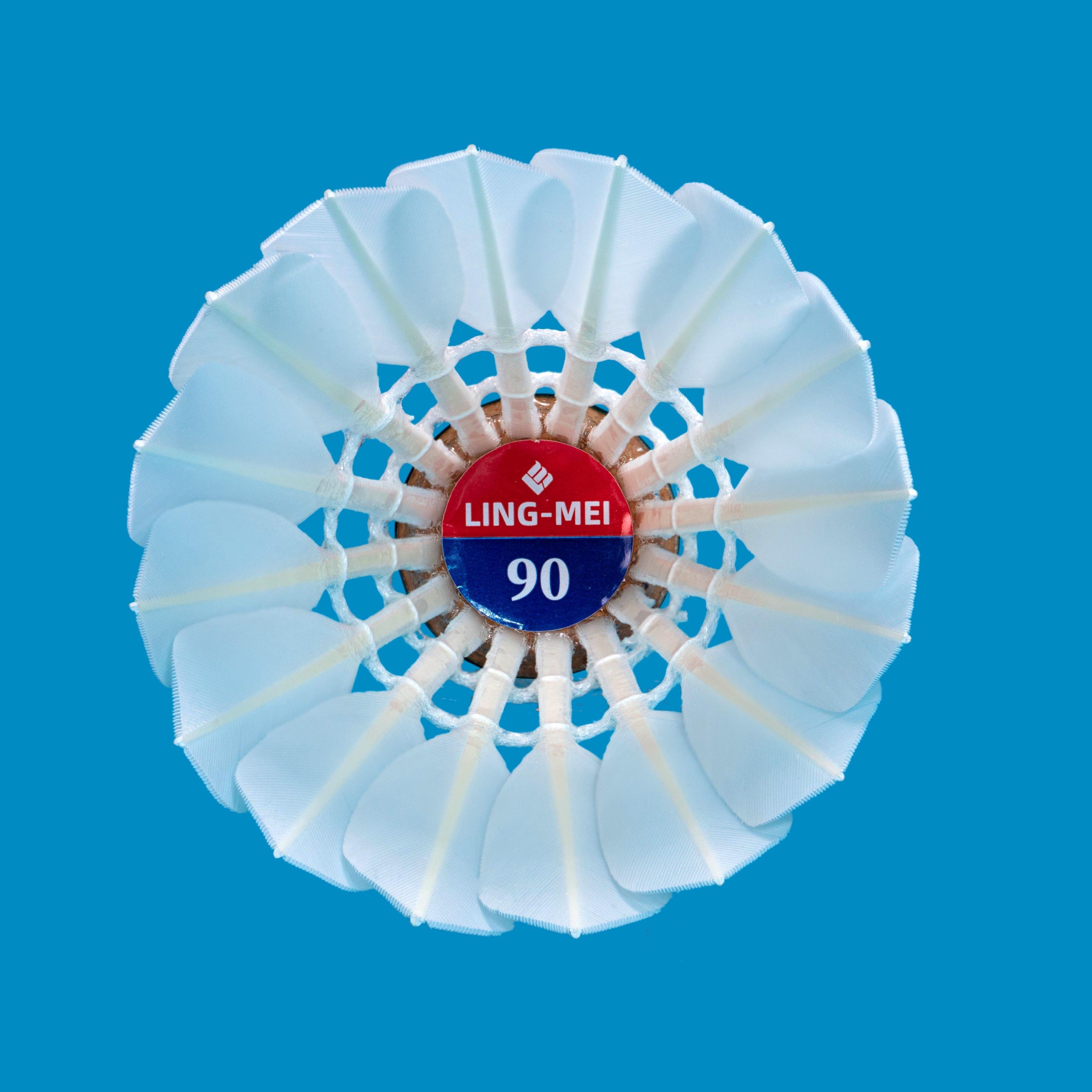 lingmei model 90 bwf approved badminton shuttlecock wholesale