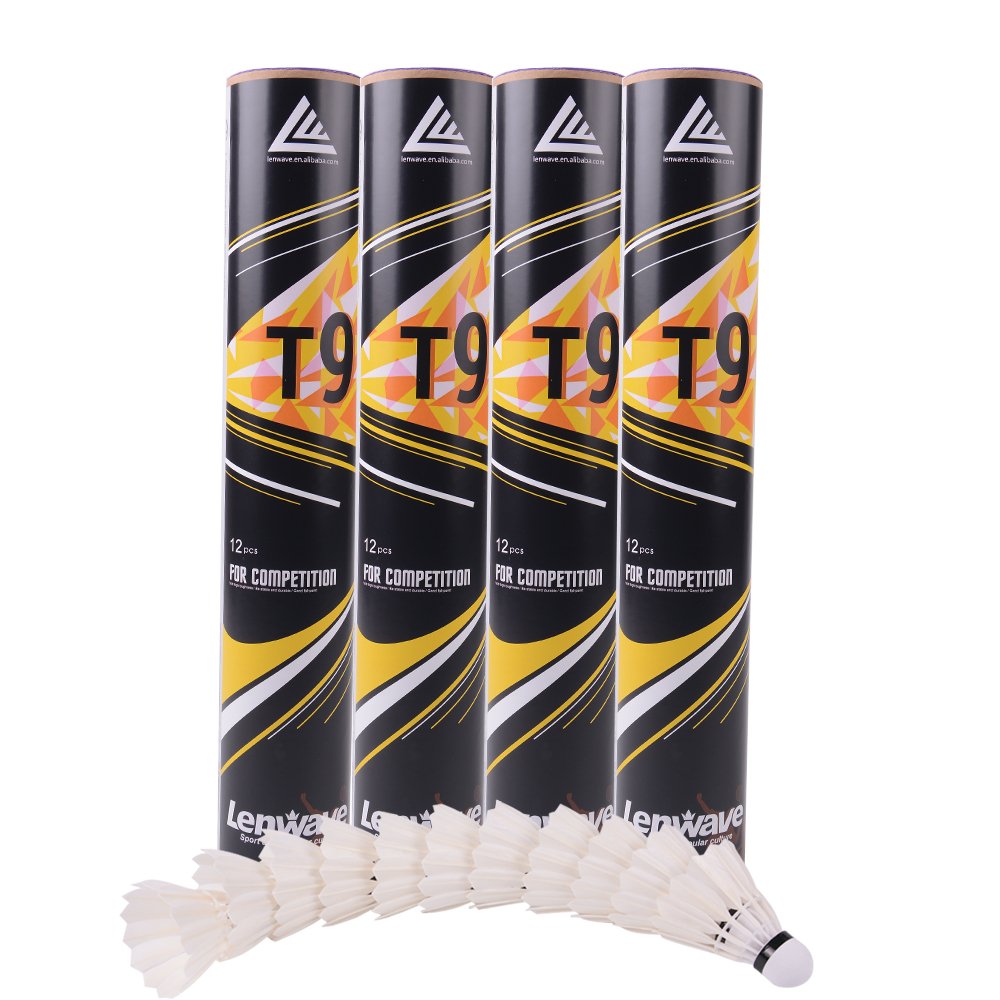 Factory custom provided Badminton Shuttlecocks,12 Pack Training Badminton Balls with Great Stability for in/out door