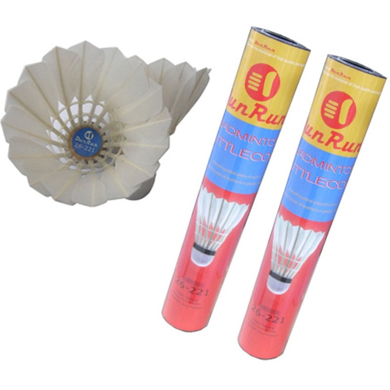 Wholesale Factory Supply Natural Cork Head Original Retail Goose Feather Badminton Shuttlecocks