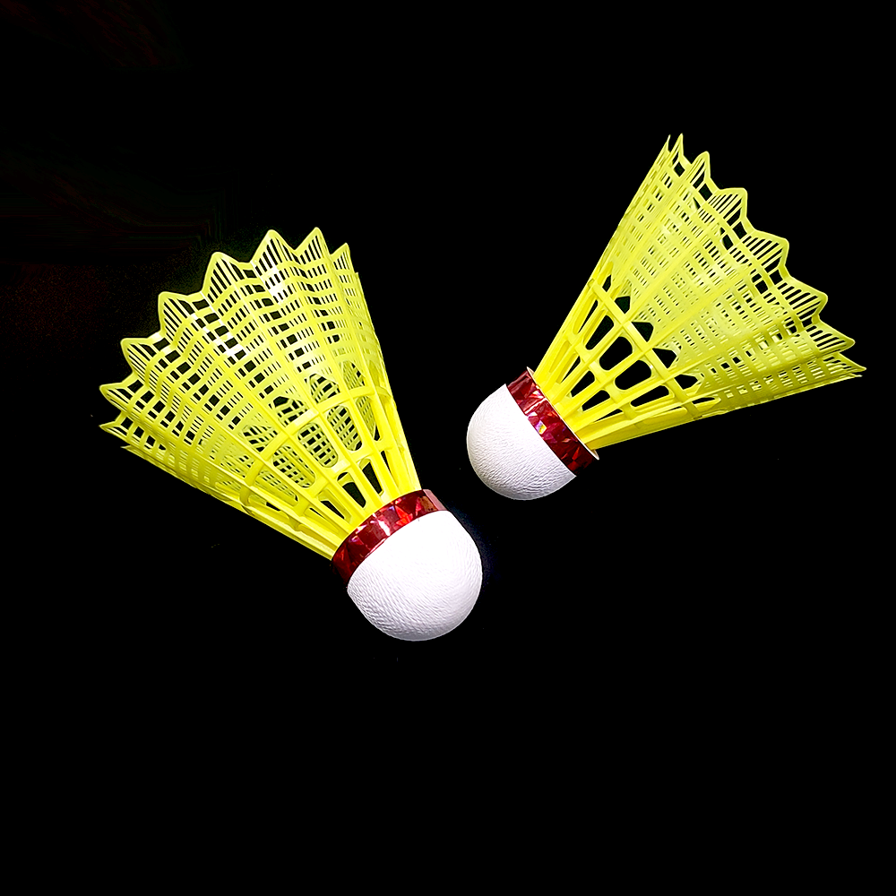 12 Pieces Nylon Badminton Shuttles Speed Training Balls Shuttlecock White and Yellow Stable and Sturdy for Outdoor Indoor