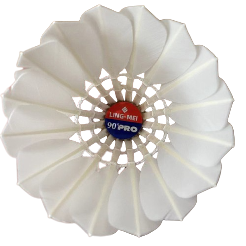 wholesale lingmei 90 Pro natural cork class a goose feather badminton shuttlecocks similar quality as AS50