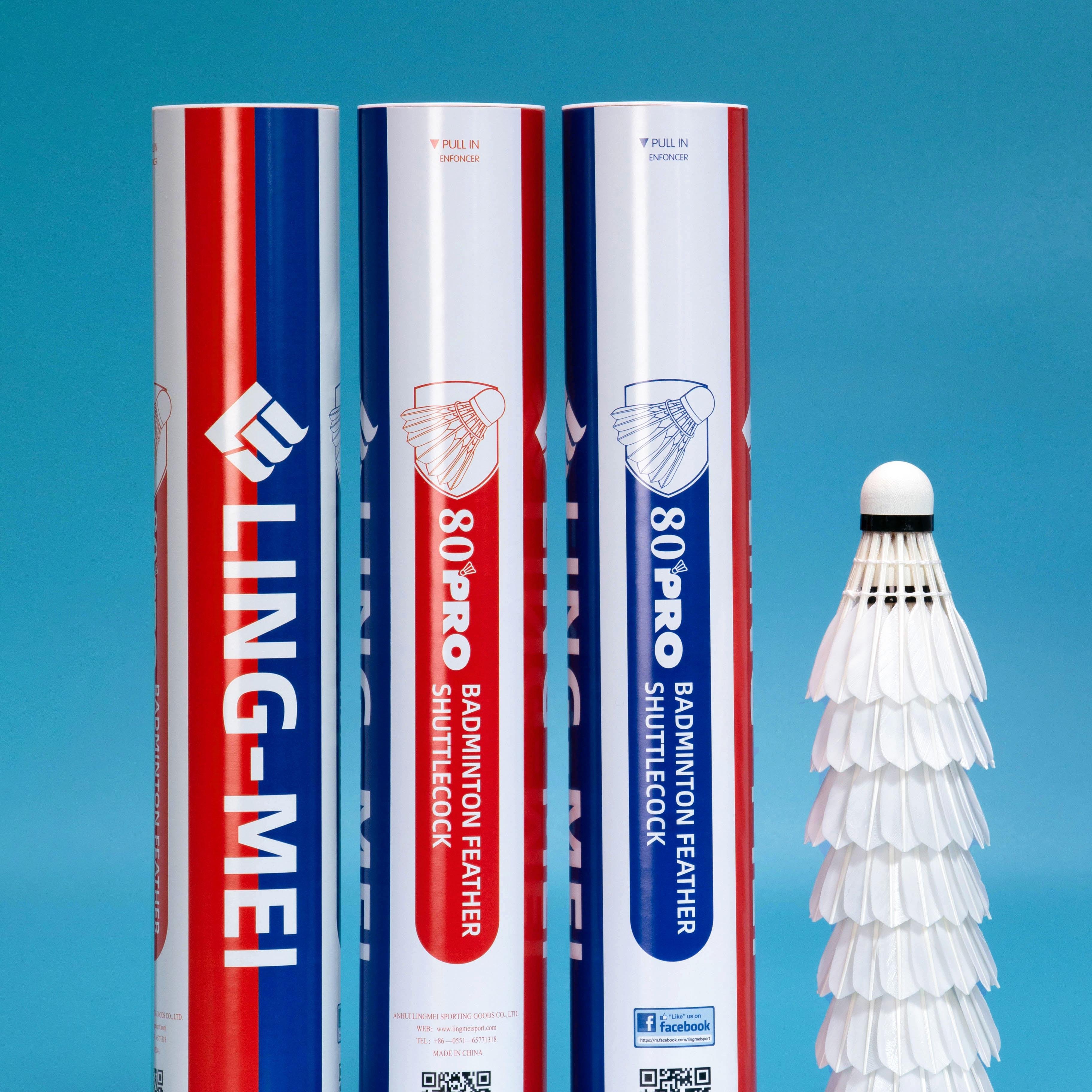 Top quality same as aeroplane lingmei 80 pro badminton 2024 shuttlecock G800