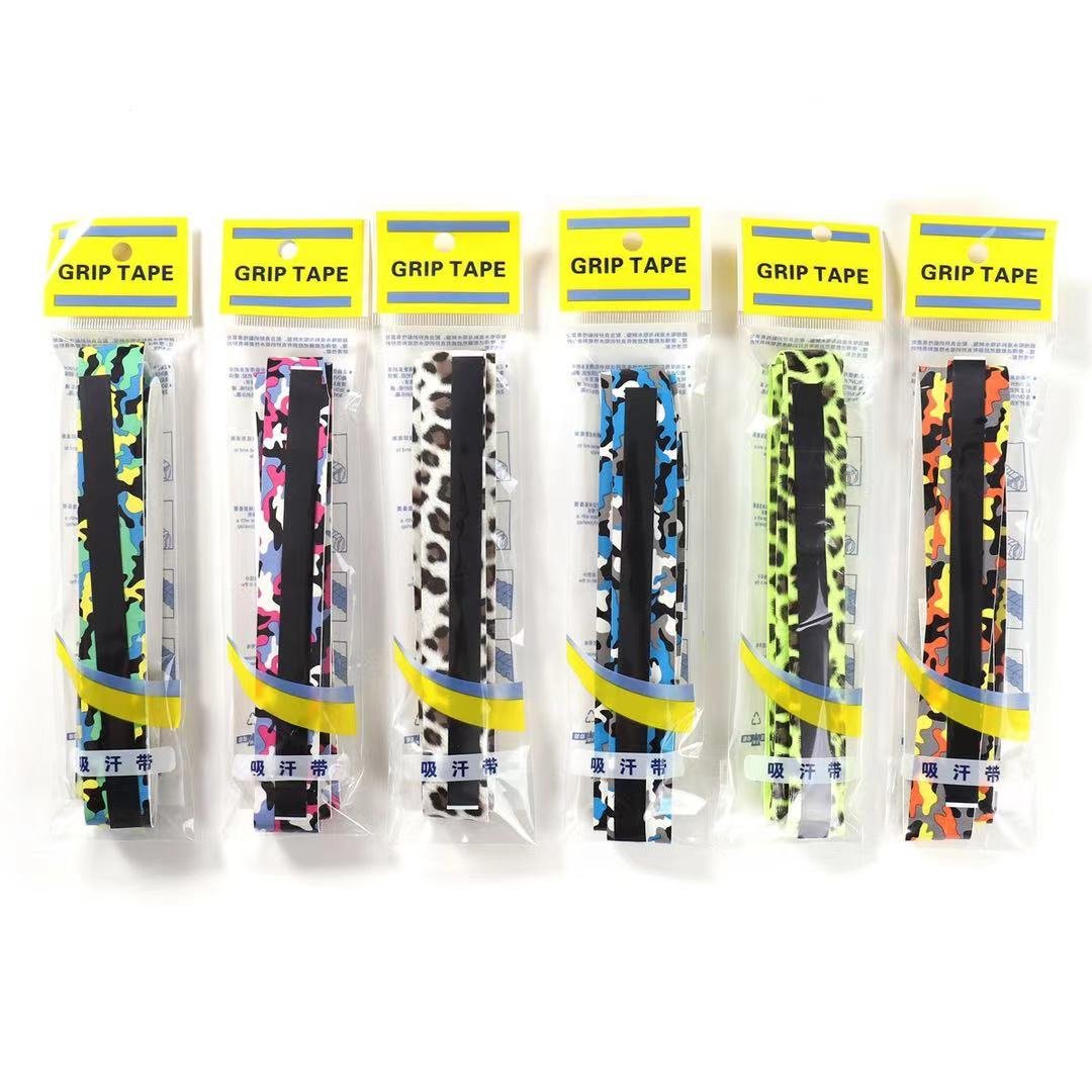 Custom Camouflage Anti Slip Badminton Squash Ball Racket Handle Cover Strip For Tennis Racket Golf Paddle Padel Bat Overgrip