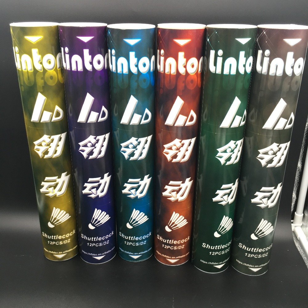 High quality wonderful outdoor sport shuttlecock goose feather training club badminton by China factory