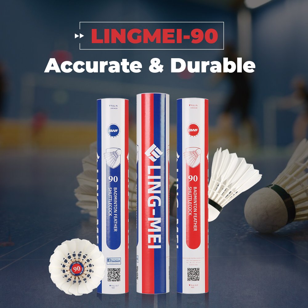 Lingmei 90 Badminton Shuttlecocks Goose Feather Badminton Balls Outdoor Sports Accessories Durable Badminton