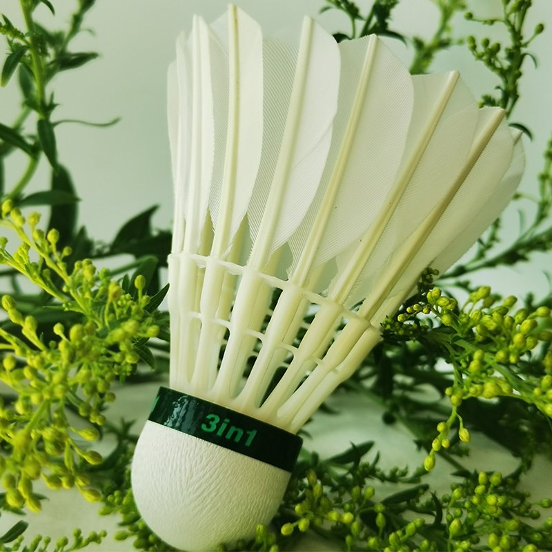 D45 Professional 3-in-1 Badminton Shuttlecock Environmentally Friendly Nylon Goose Feather Cork Head Stable and Durable