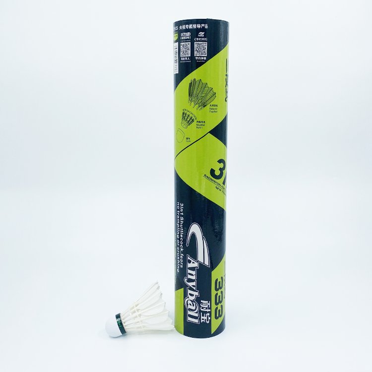 3in1 Factory supply durable stable straight feather shuttlecock for wholesale markert stationary shop anyball 333