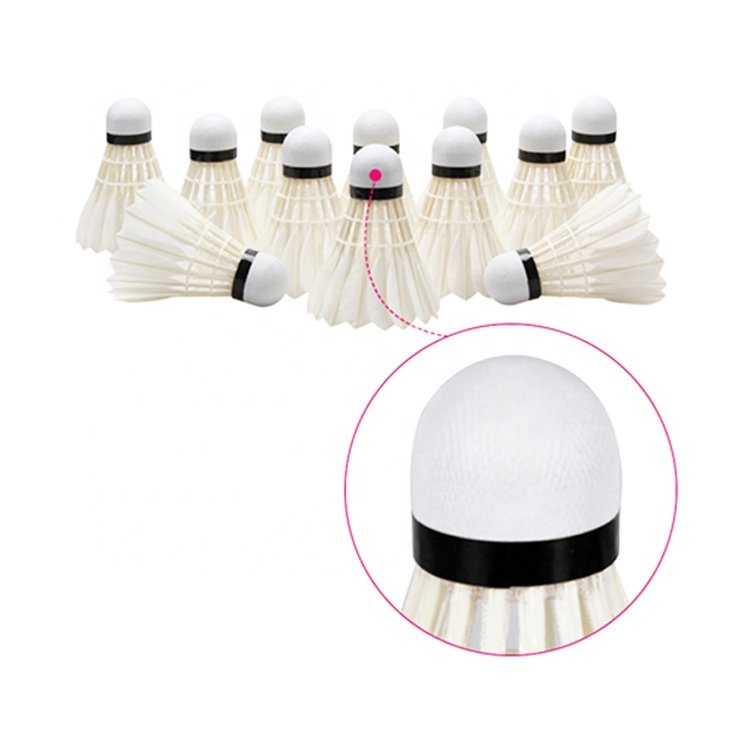Konford Custom High Quality Badminton Shooting Training Shuttle-cock Product Wholesale Print Logo Duck Goose Feather Shuttlecock
