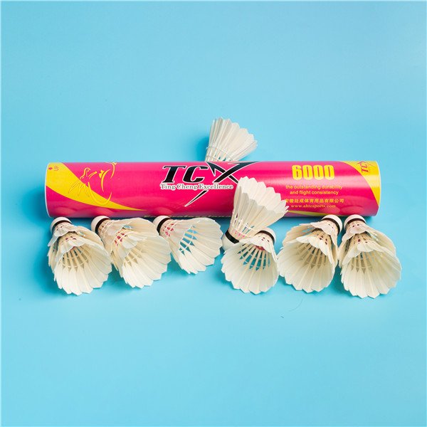 Durable & Perfect hand feeling Bleached Goose Feather Shuttlecock Suitable For Korea & Indiai Marketing