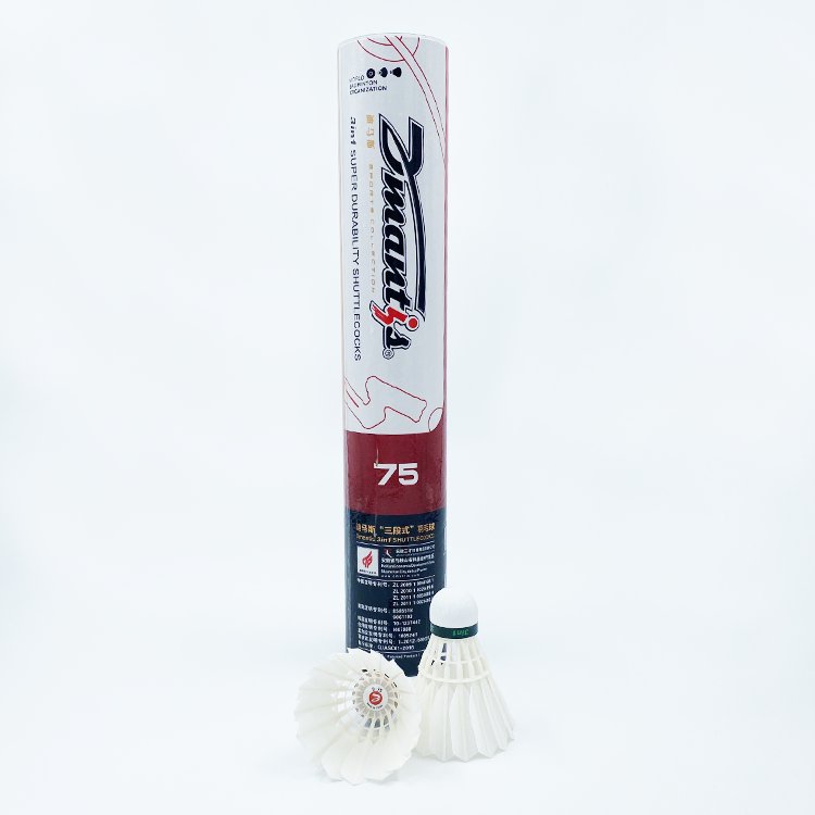 Shuttlecock bulu bebek Dmantis 3in1 bulu bebek Kelas A berkinerja tinggi D75 untuk kompetisi shuttlecock speed