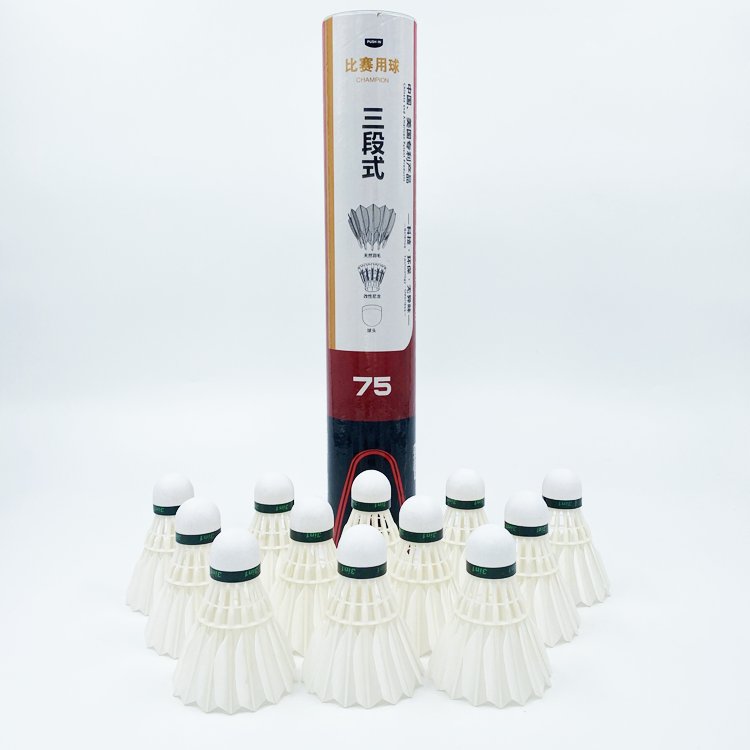 Shuttlecock bulu bebek Dmantis 3in1 bulu bebek Kelas A berkinerja tinggi D75 untuk kompetisi shuttlecock speed