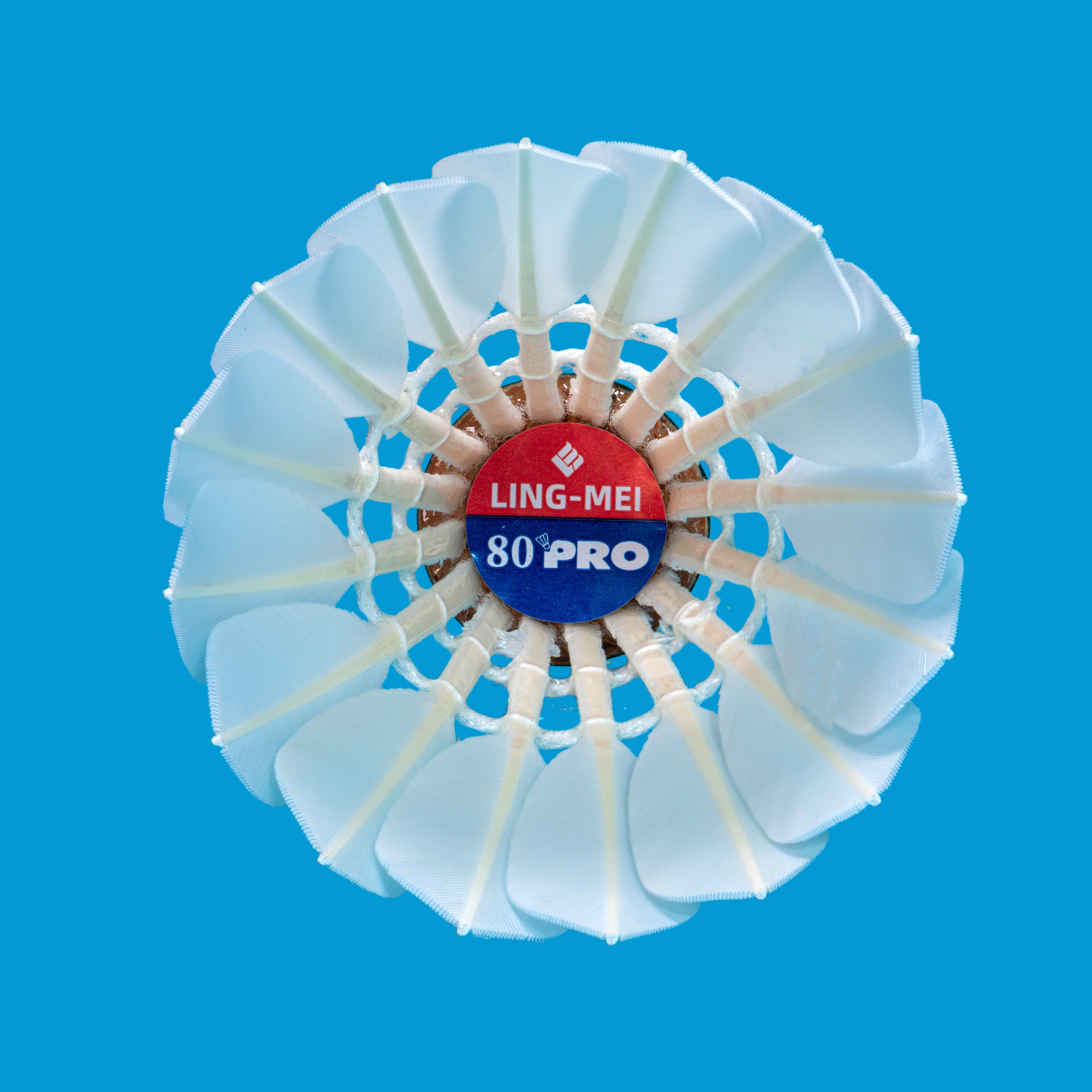 Best Most Durable Head 12-piece Chinese Air Goose feather Badminton LINGMEI-80PRO Professional Training Tournament Shuttlecock