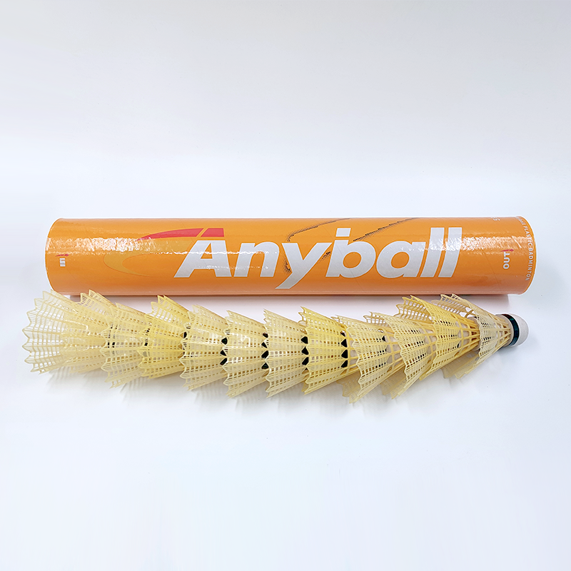12-Pack Wholesale Factory Fiber Cork yellow white leaf Cheap Plastic outdoor badminton shuttlecock sale