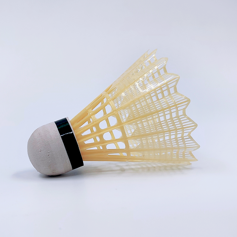 12-Pack Wholesale Factory Fiber Cork yellow white leaf Cheap Plastic outdoor badminton shuttlecock sale