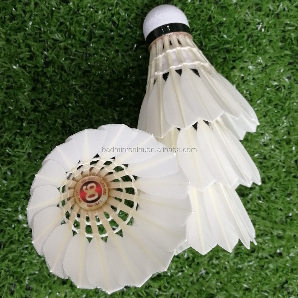 bwf approved ling mei 90 class A badminton shuttlecock goose feather factory price