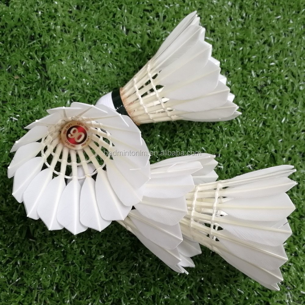 bwf approved ling mei 90 class A badminton shuttlecock goose feather factory price