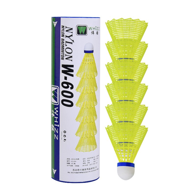 Professional W600 Low Price Sports Promotion Durable Badminton Shuttlecock nylon badminton shuttlecock