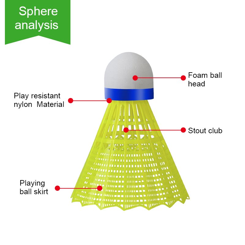 Professional W600 Low Price Sports Promotion Durable Badminton Shuttlecock nylon badminton shuttlecock