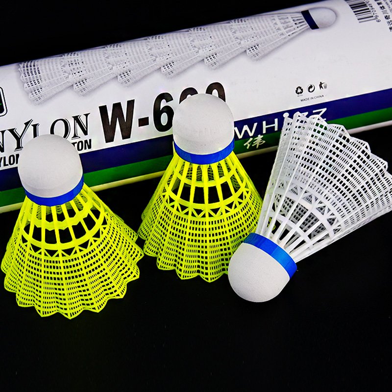 Professional W600 Low Price Sports Promotion Durable Badminton Shuttlecock nylon badminton shuttlecock