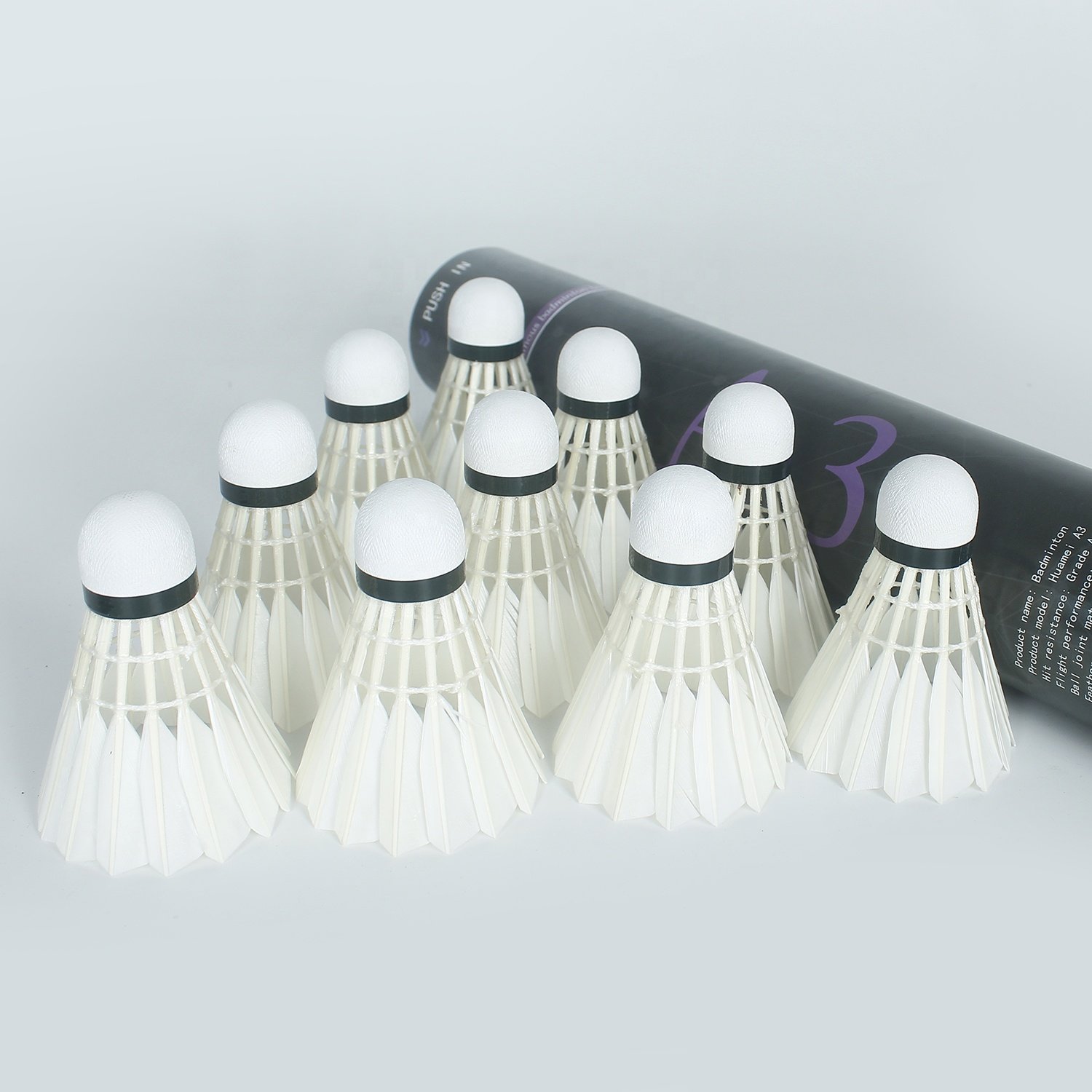 Strong Durability Single Side Goose Feather Badminton Shuttlecocks For Amateur And Professional Players