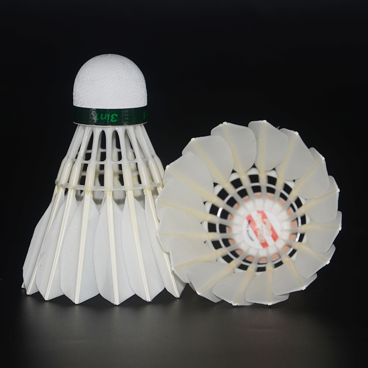 Factory supply Super Stability Top Class A Natural Duck Straight feather Badminton Shuttlecock for tournament training sports