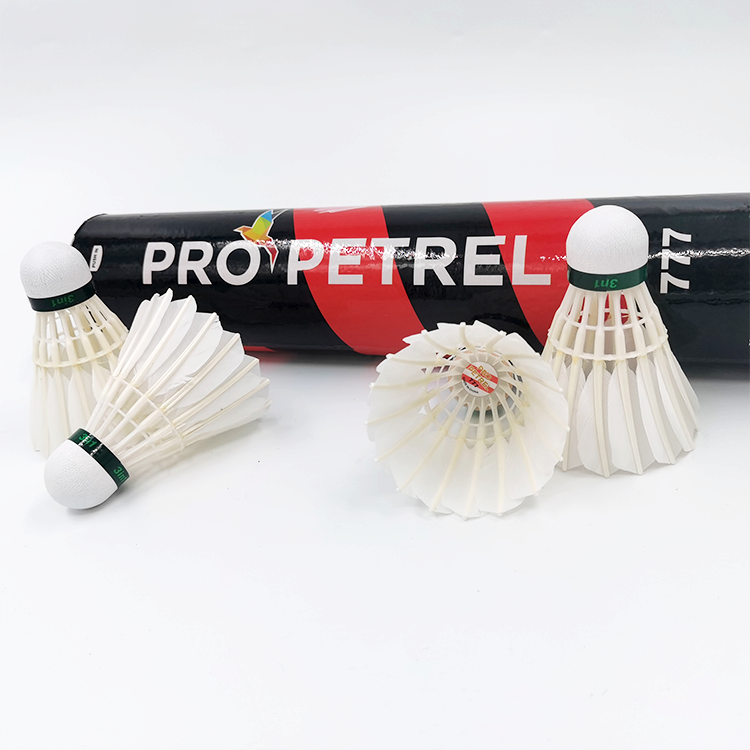Factory supply Super Stability Top Class A Natural Duck Straight feather Badminton Shuttlecock for tournament training sports