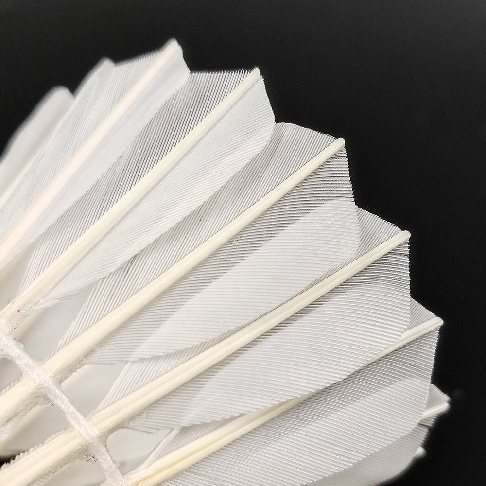 Custom Durable 77 Speed Goose Feather Badminton Shuttlecock 76 Speed Cock for Enhanced Play