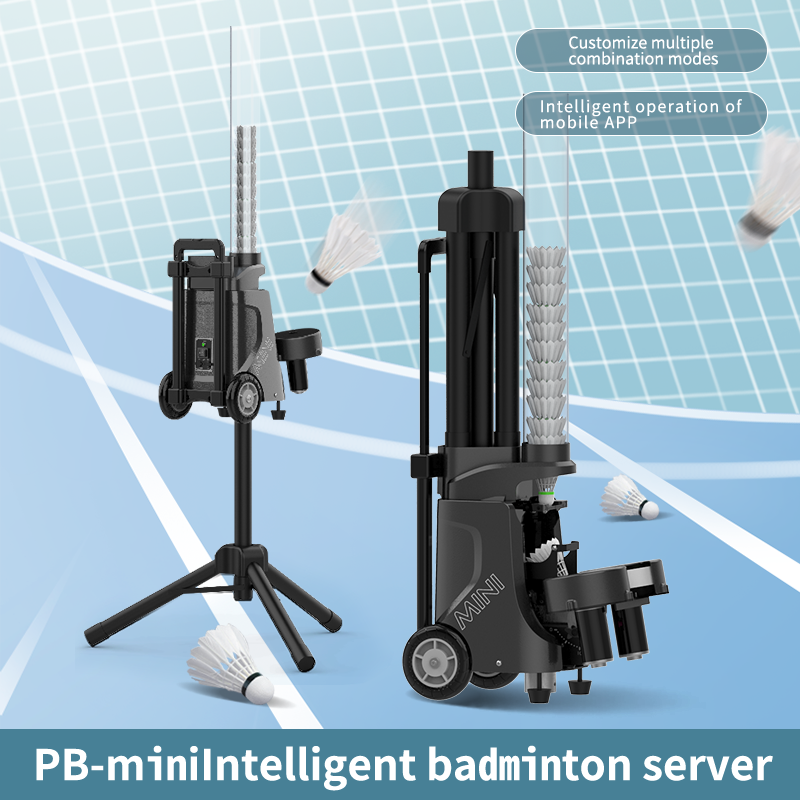 New Launched Portable Shuttlecock Shooting Machine APP Control For Badminton Training Machine