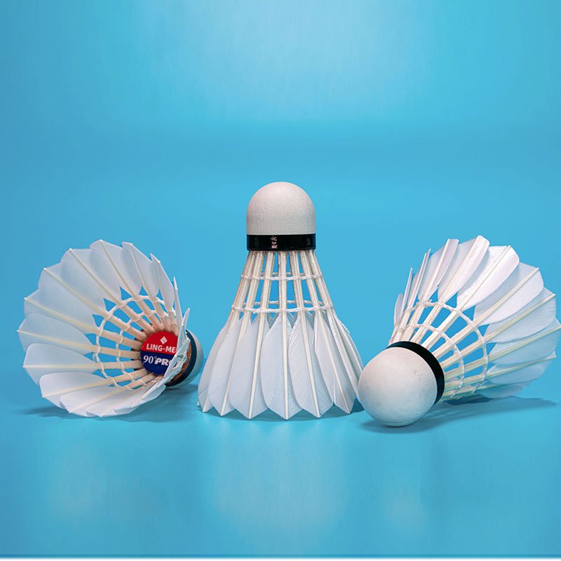 Lingmei90pro 74 to 79 Speed White Goose Feather Badminton Shuttlecock For Tournment