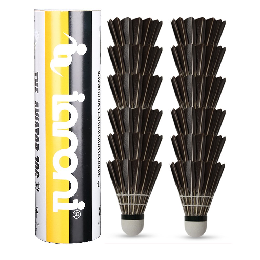OEM brand cheap price 6/12 pack badminton shuttle cock feather