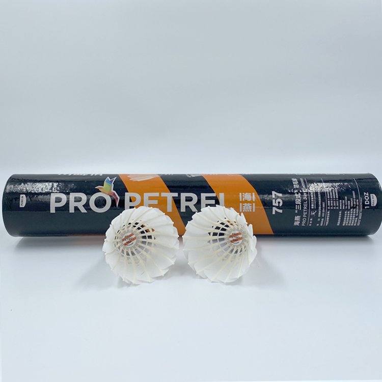 Pro Petrel 757 High Quality Factory Wholesale Durable 3in1 Feather Badminton Shuttlecock Goose Feather